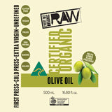 Olive Oil Cold Pressed Extra Virgin Unrefined Every Bit Raw Organic 500ml