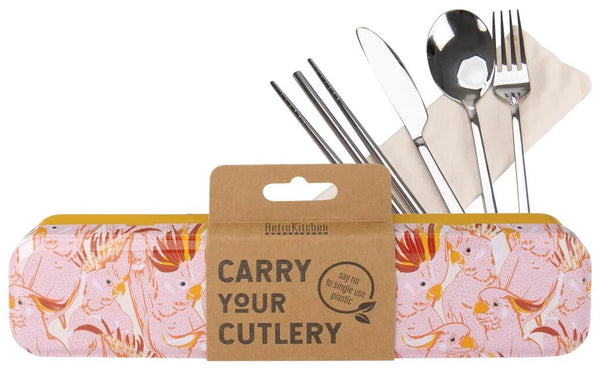 Retrokitchen Carry Your Cutlery Set Cockatoo
