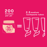 Oh Gigi Tooth Powder Fruity Brush + Hydroxyapatite Refillable Jar 40g