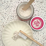 Oh Gigi Tooth Powder Fruity Brush + Hydroxyapatite Refillable Jar 40g