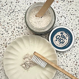 Oh Gigi Tooth Powder Minty Brush + Hydroxyapatite Refillable Jar 40g