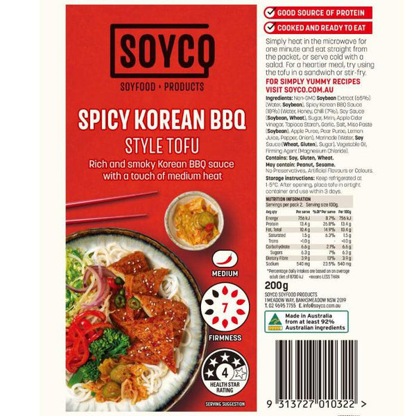 Soyco Spicy Korean BBQ Tofu 200g