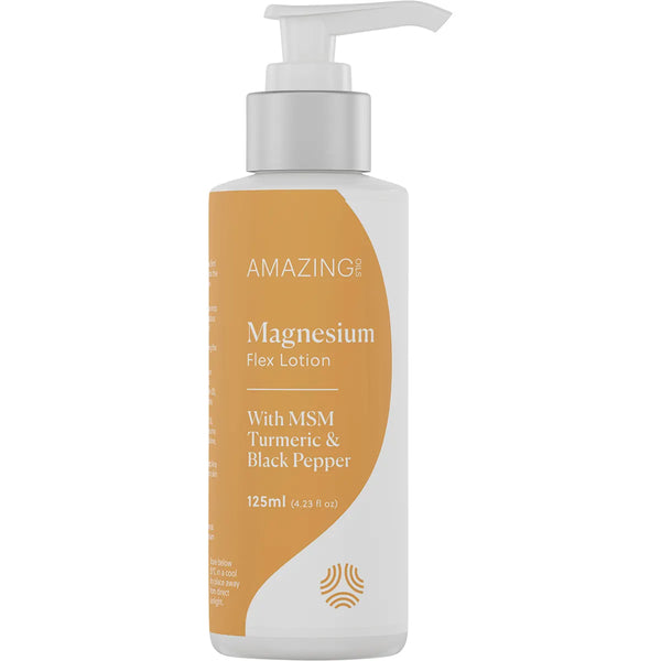 Amazing Oils Magnesium Flex Lotion with MSM, Turmeric and Black Pepper 125ml