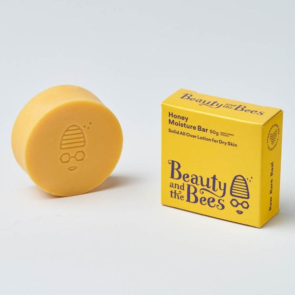 Beauty & the Bees Honey Moisture Bar Solid All Over Lotion for Dry Skin 50g