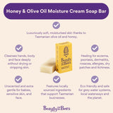 Beauty & The Bees Honey & Olive Oil Moisture Cream Soap Bar Sample 30g