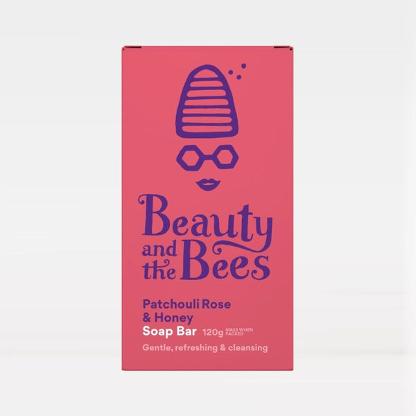 Beauty & The Bees Patchouli, Rose & Honey Soap Bar 120g