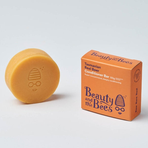 Beauty & The Bees Tasmanian Real Beer Conditioner Bar for Curly & Frizzy Hair 50g