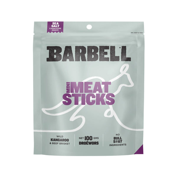 Barbell Foods Mini Meat Stick Sea Salt 100g