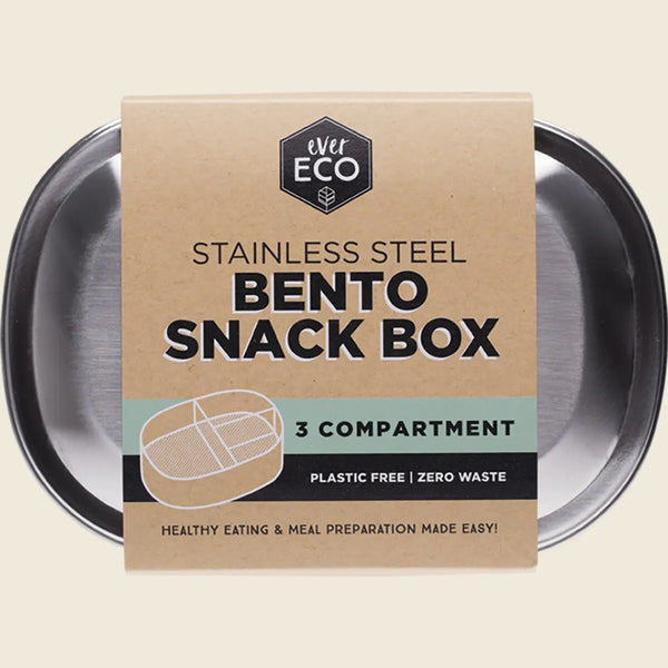 Ever Eco Stainless Steel Bento Snack Box 3 Compartment 580ml