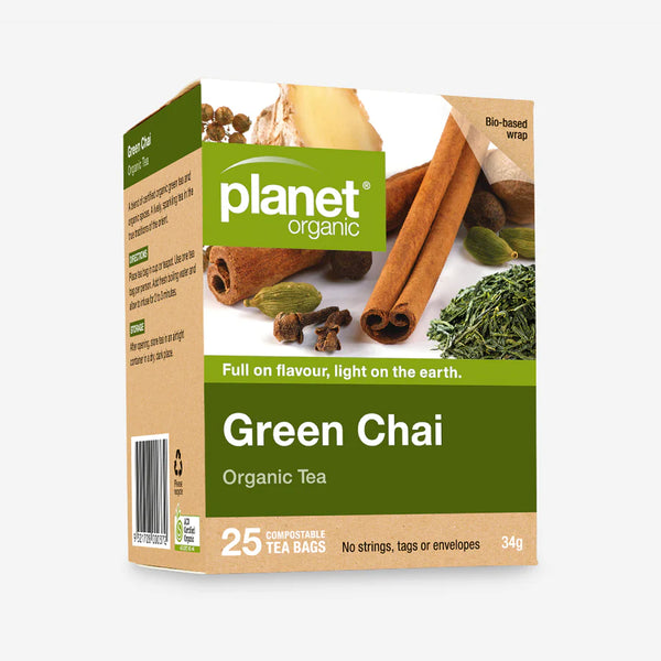 Planet Organic Herbal Tea Bags Green Chai 25pk