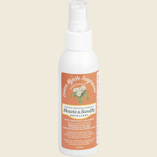 Mozzie & Sandfly Repellent Tropical Strength Lemon Myrtle Fragrances 125ml