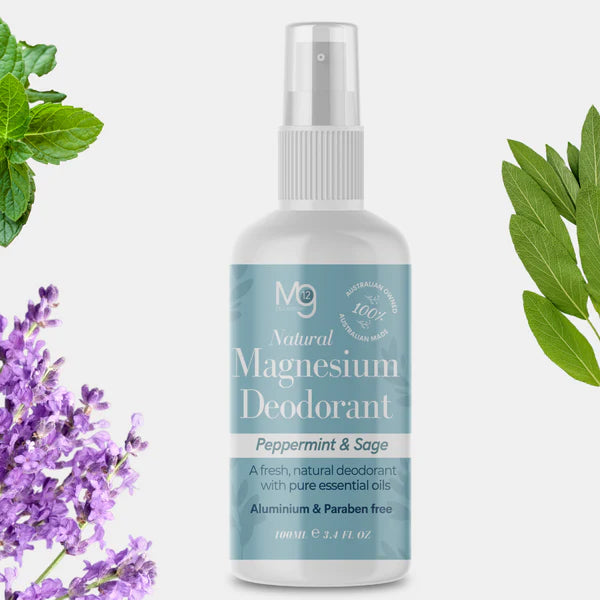 Mg12 Magnesium Deodorant Peppermint & Sage 100ml
