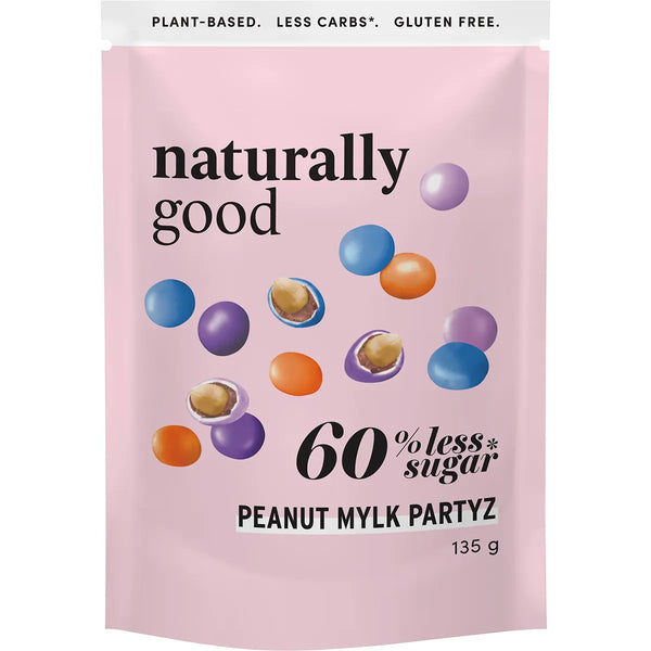 Naturally Good Peanut Mylk Partyz 60% Less Sugar 135g