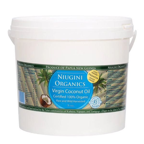Coconut Oil Virgin Cold Pressed Niugini Organics 5L