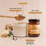 Beef Bone Broth Concentrate Turmeric and Ginger Nutra Organics 250g