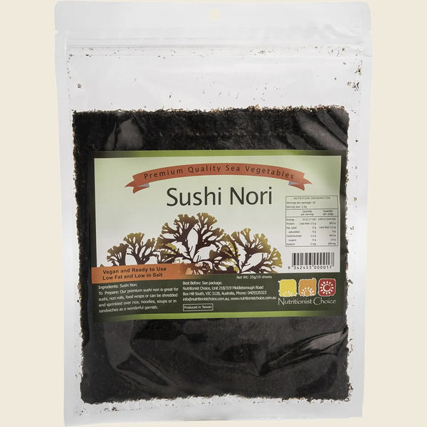 Nutritionist Choice Sea Vegetables Sushi Nori 10 sheets 25g