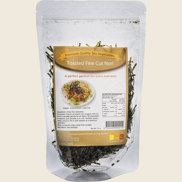 Nutritionist Choice Sea Vegetables Toasted Fine Cut Nori 25g