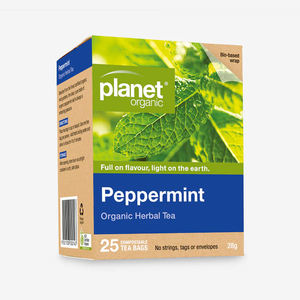 Planet Organic Herbal Tea Bags Peppermint  25pk