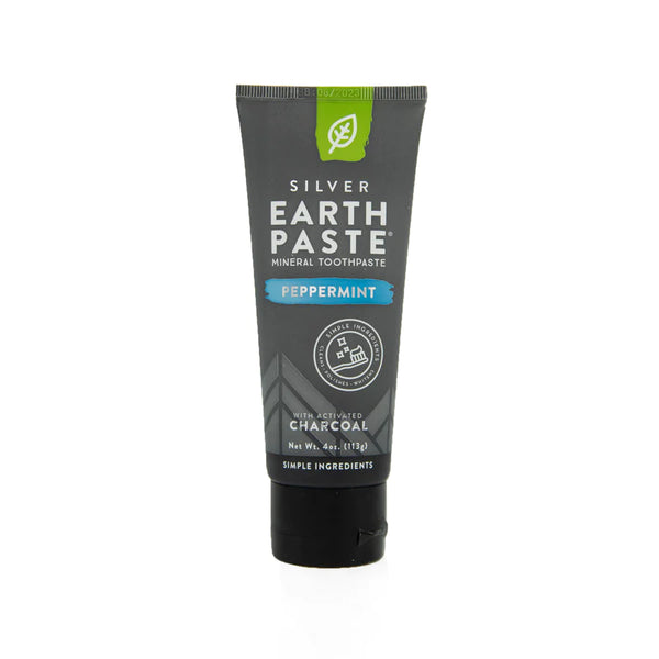 Redmond Earthpaste Toothpaste Peppermint Charcoal With Silver 113g