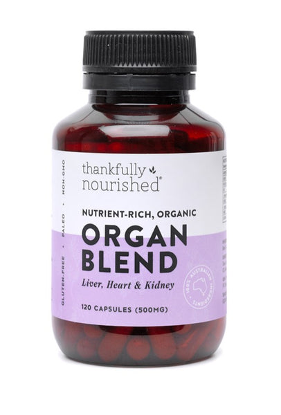 Thankfully Nourished Australian Organic Organ Blend 120 caps