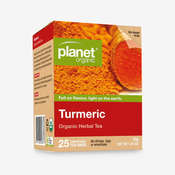 Planet Organic Herbal Tea Bags Turmeric 25pk