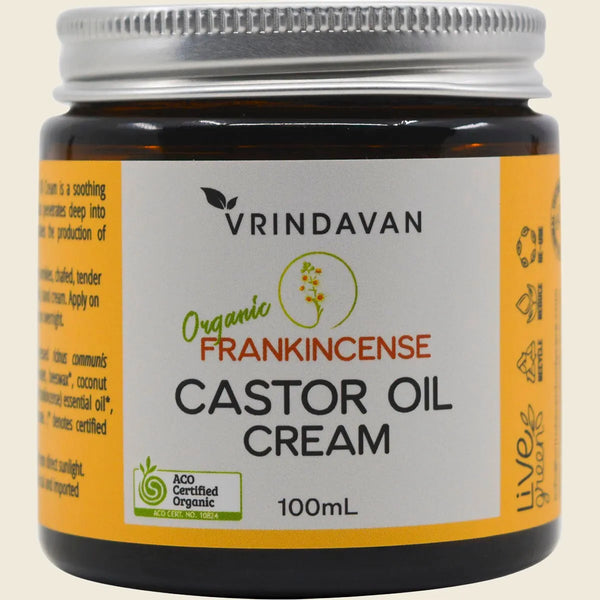 Vrindavan Castor Oil Cream Frankincense Organic 100ml