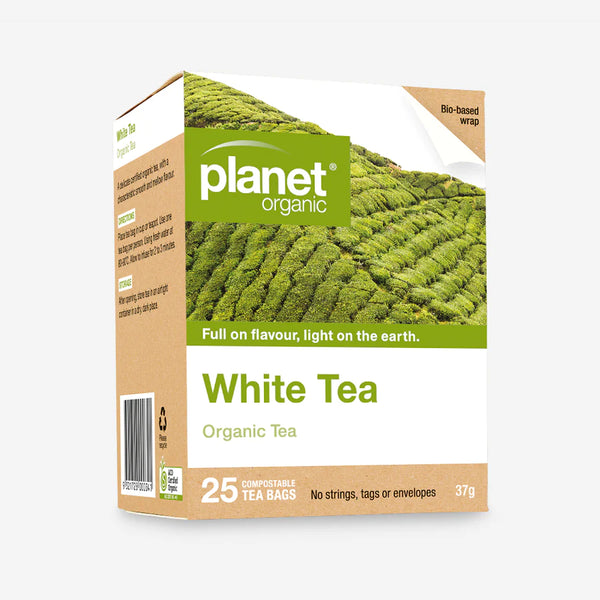 Planet Organic Herbal Tea Bags White Tea 25pk