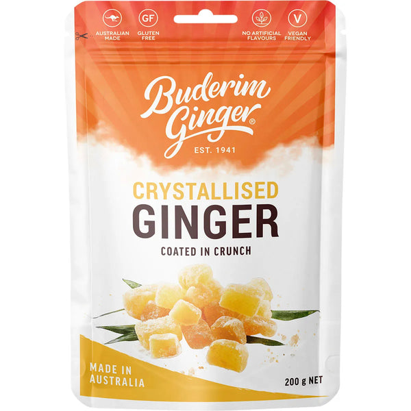 Buderim Ginger Crystallised Ginger Coated in Crunch 200g