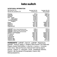 Switch Nutrition Keto BHB Ketogenic Performance Fuel Raspberry 150g