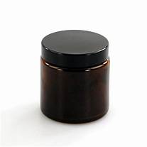 Jar For DIY Creams Amber Glass 120ml with lid