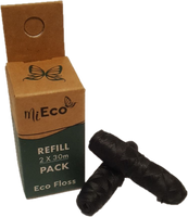 MiEco Dental Floss Bamboo Charcoal Refills (2 x 30m)