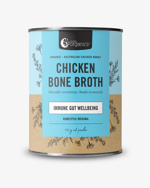 Bone Broth Powder Chicken - Nutra Organics - Homestyle Original 125g