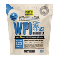 Protein Supplies Australia WPI (Fast Release High Protein) Pure 1kg
