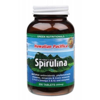 Green Nutritionals Hawaiian Pacifica Spirulina Tablets (500mg) 200 Tablets