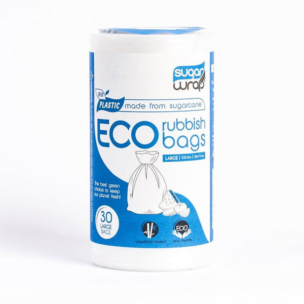 Sugarwrap Eco Rubbish Bags (Made From Sugarcane) large 35L pk20