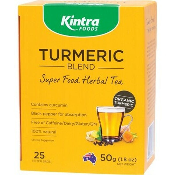 Kintra Foods Turmeric Blend Herbal Tea Bags Pk 25