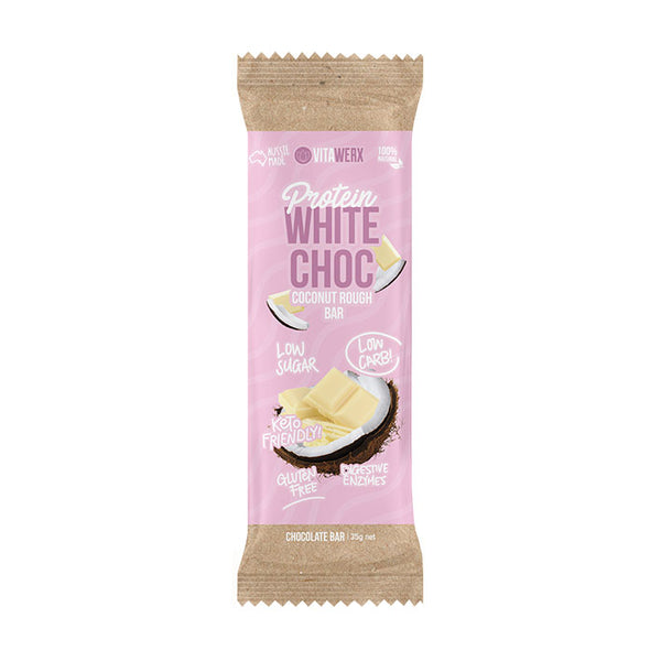 Vitawerx Protein Keto White Chocolate Bar Coconut Rough 35g