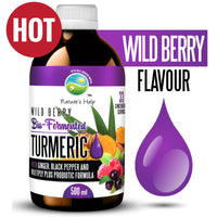 Wild Berry Bio-Fermented Turmeric Liquid Natures Help 500ml