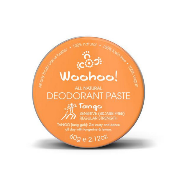 Woohoo All Natural Deodorant Paste (Tin) Tango (Bicarb Free)  60g