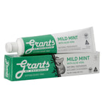 Grants of Australia Natural Toothpaste Mild Mint with Aloe Vera 110g